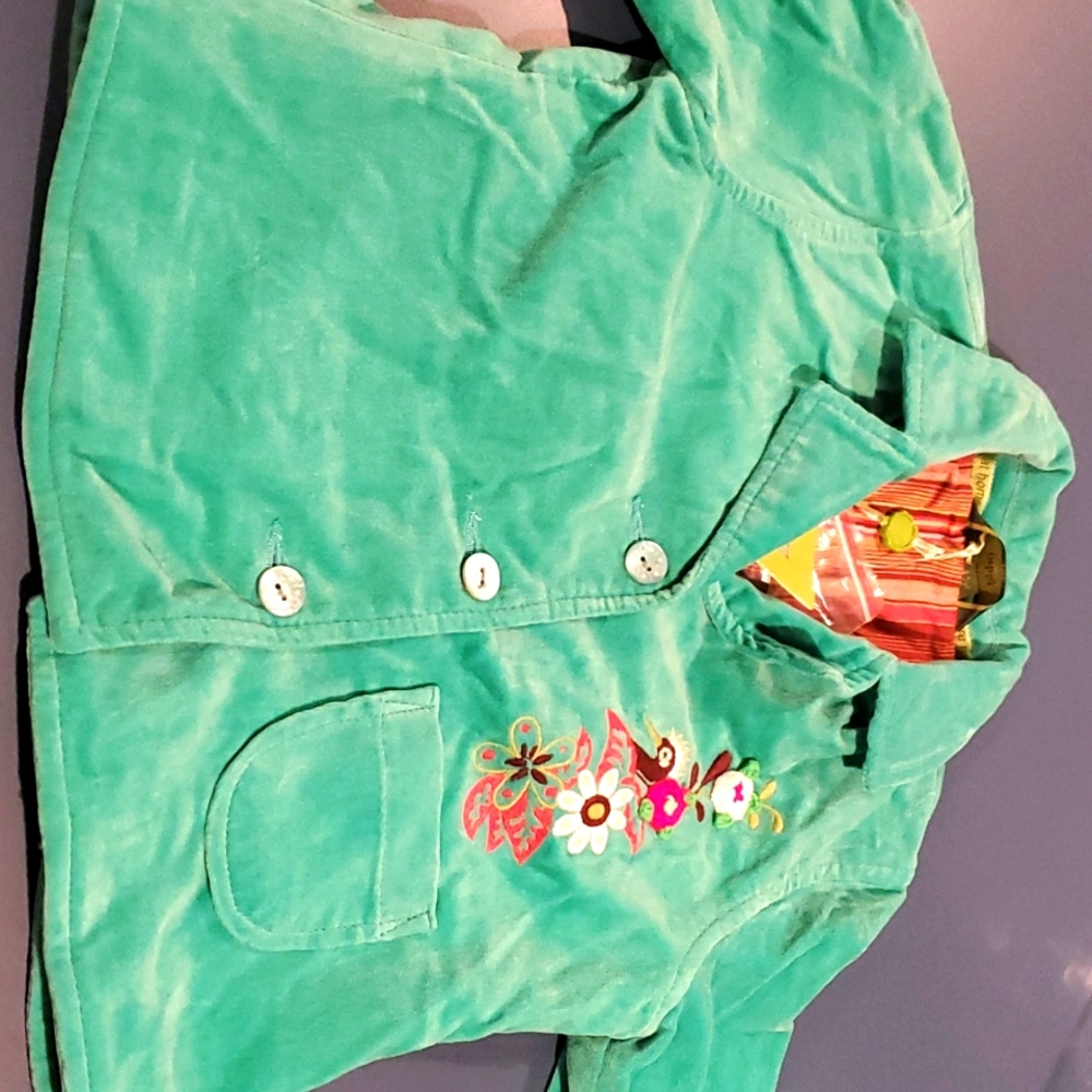 Oilily Velour nwt jacket for girl sz 4,5( European 104)